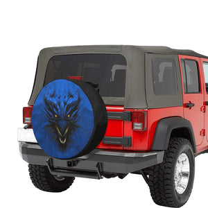 Rich Blue Shadow Dragon Spare Tire Cover (Medium) (16")