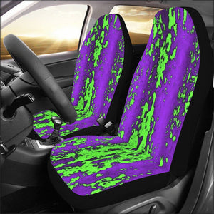 Neon Green Splash Car Seat Covers (Set of 2)
