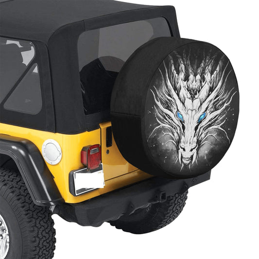 White Dragon Spare Tire Cover (Large) (17")