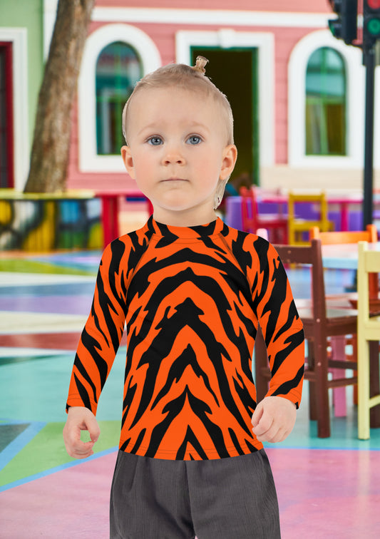 Bengal Tiger Stripe Kids' Rash Guard