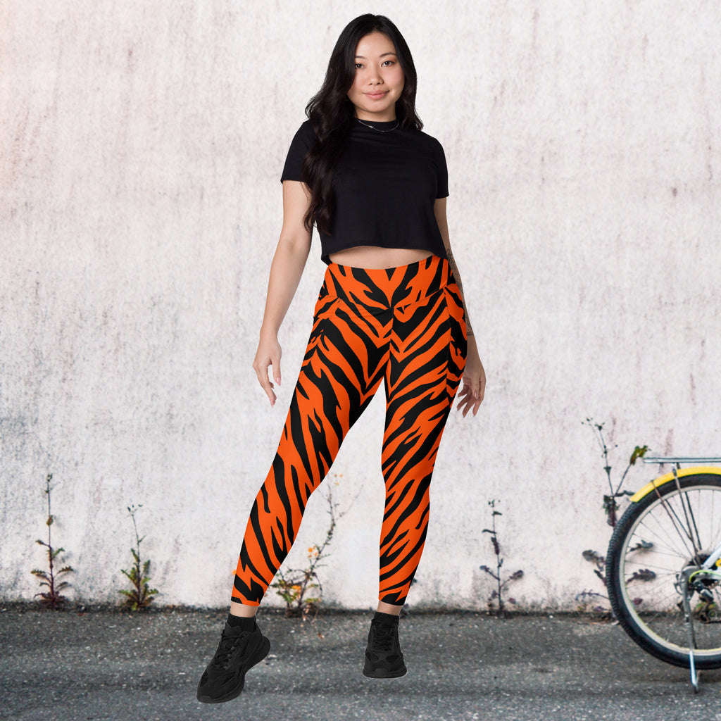 Bengal Tiger Stripe Leggings with Pockets