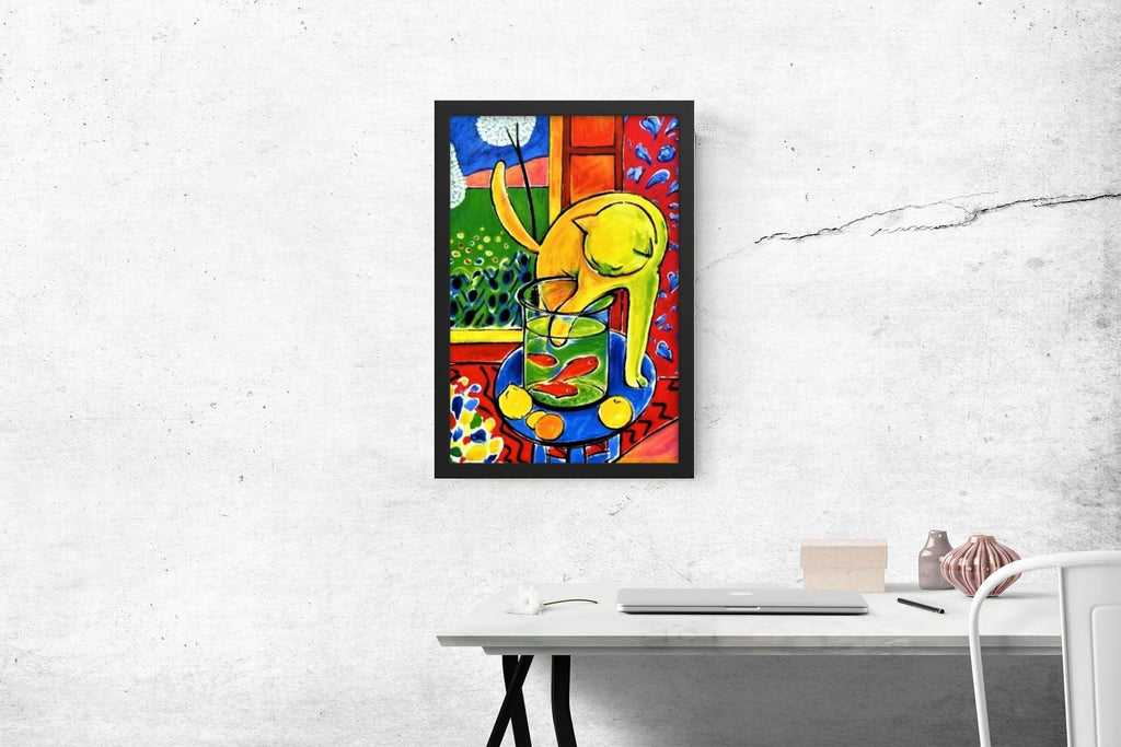 Henri Matisse Cat With Red Fishes Framed Poster