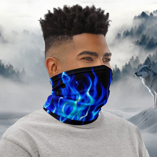 Blue Flames Neck Gaiter