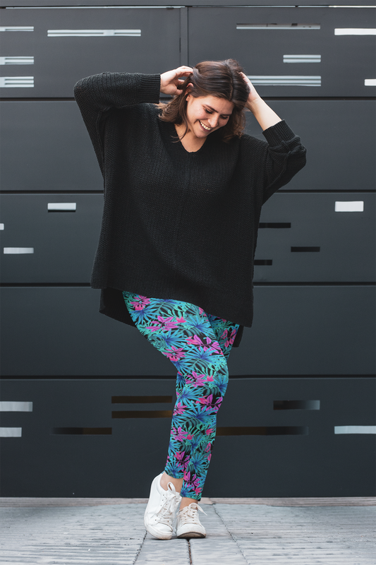 Bright Jungle Plus Size Leggings