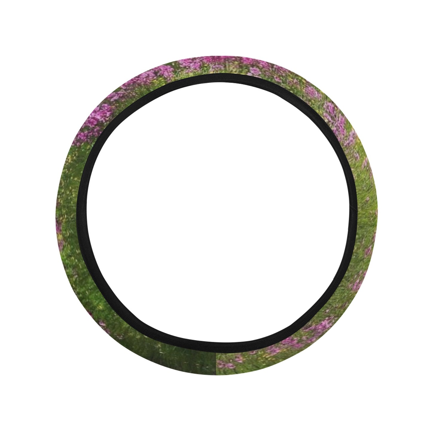 Flowers Steering Wheel Cover with Elastic Edge (matches the Mountains and Flowers Car Accessories)