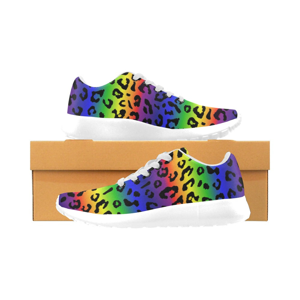 Rainbow Leopard Women's Sneakers