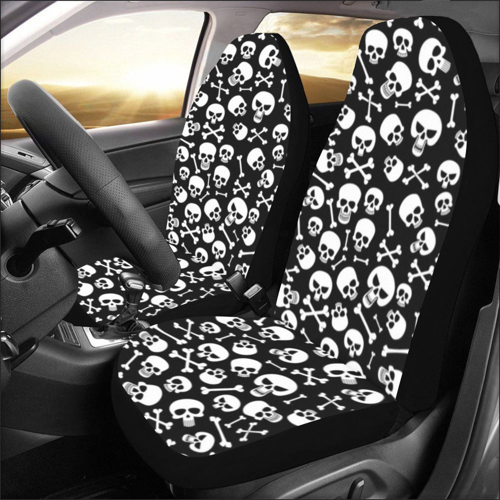 Skulls & Crossbones Bucket Car Seat Covers (Set of 2)