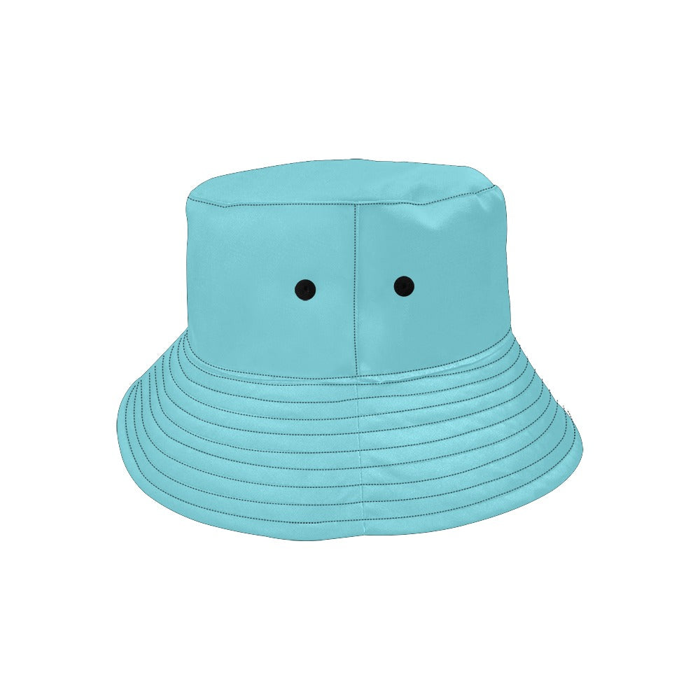 Llama Security Blue Printed Bucket Hat