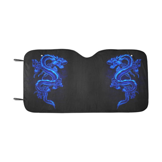 Blue Fire Dragon Auto Sun Shade 55" x 29.53"