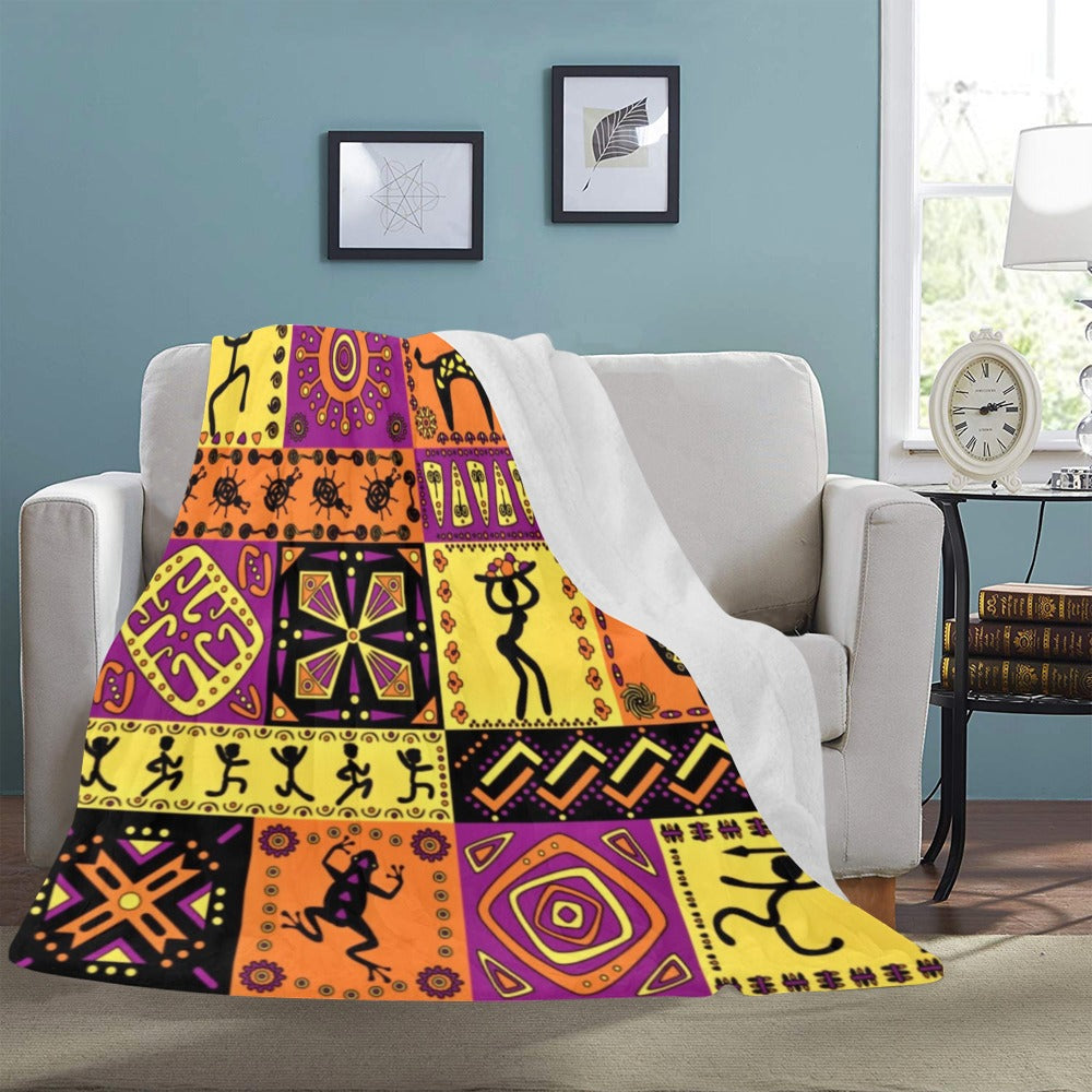 African Tribal Ultra-Soft Micro Fleece Blanket 60" X 80"