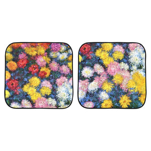 Monet's Carnations Car Sun Shade (28" x 28") (Small) (Two Pieces)