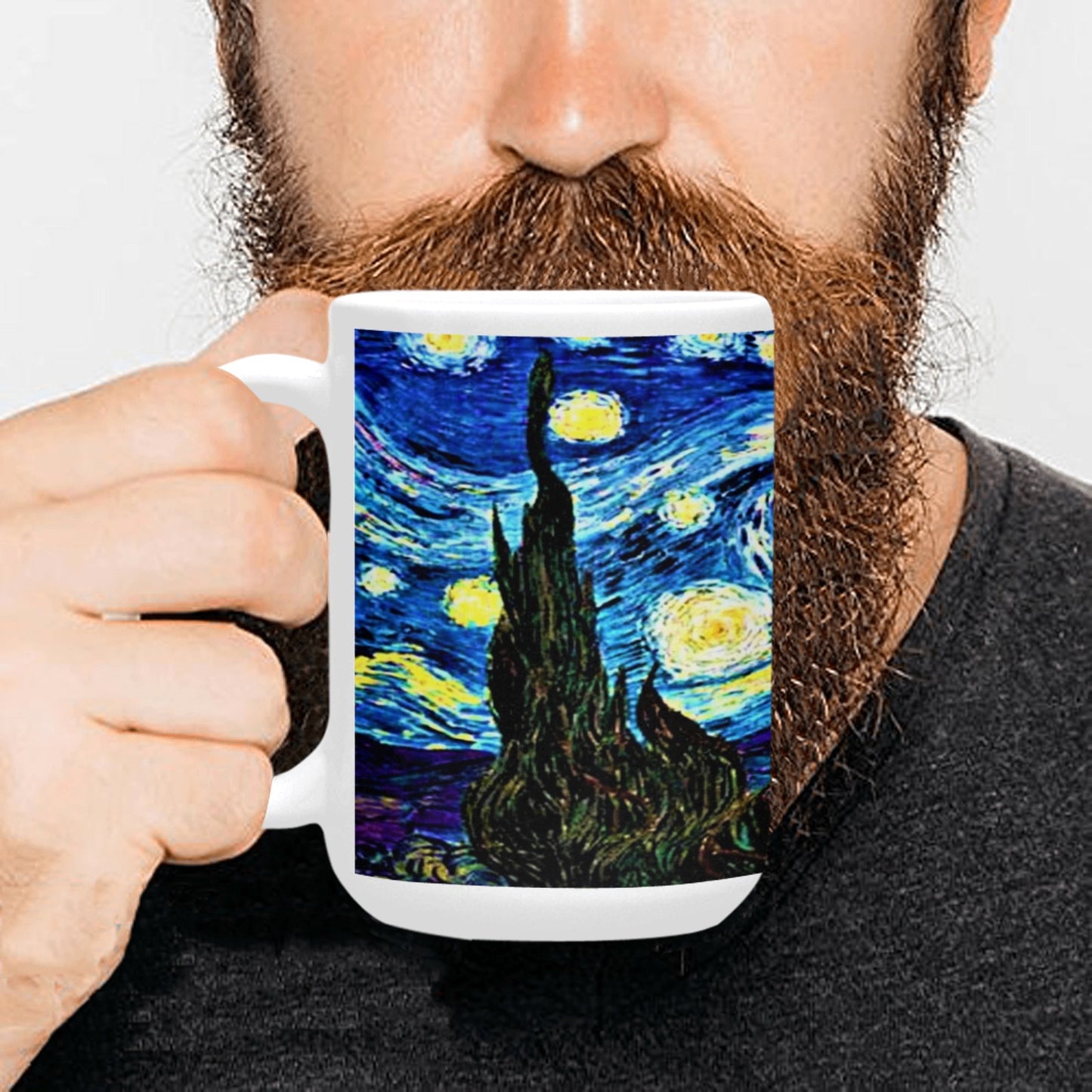 Starry Night 15 oz Ceramic Mug (Made in USA)