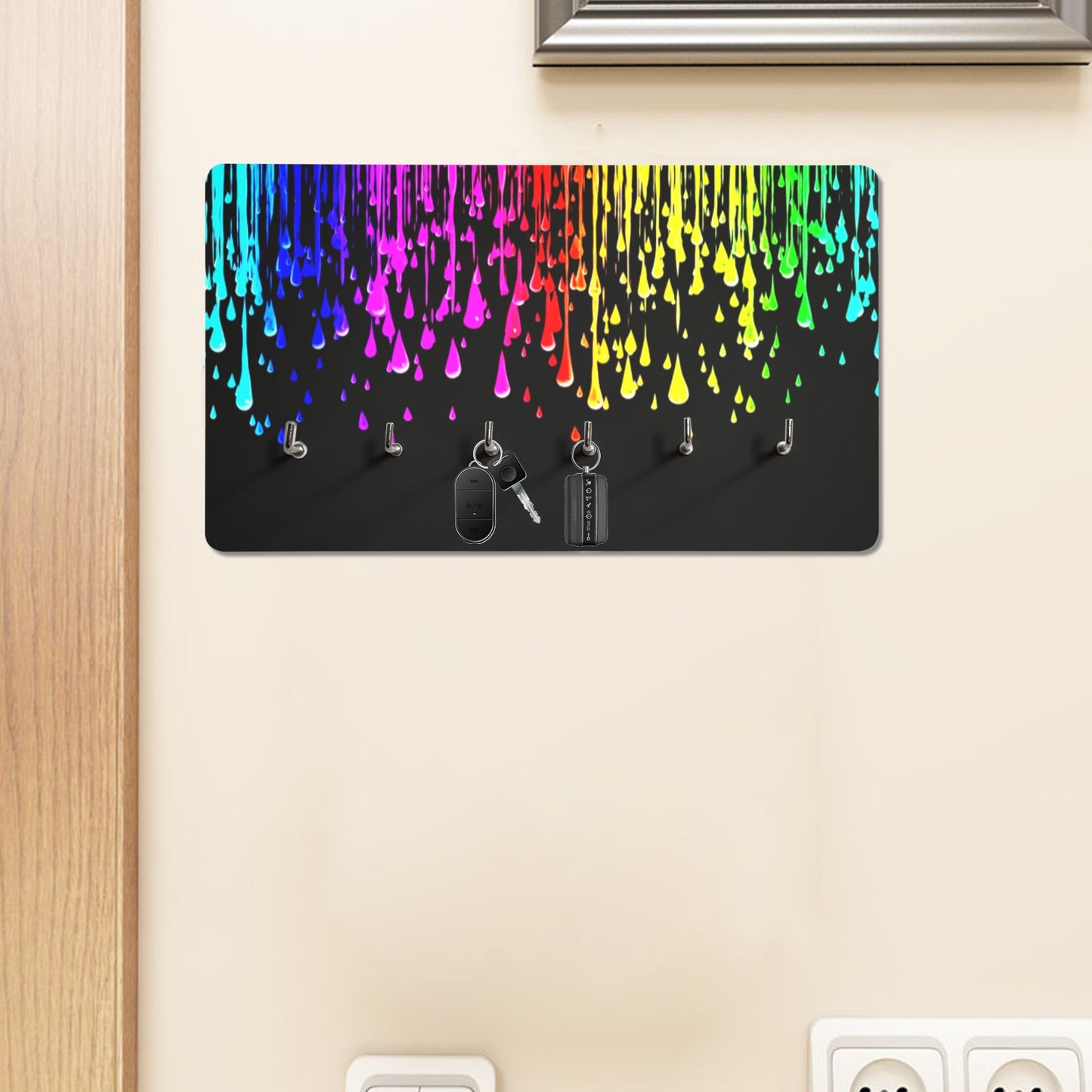 Rainbow Drip Wall Mounted Decor Key Holder