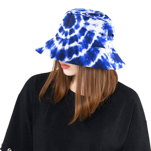 Blue Shibori Tie Dye Bucket Hat