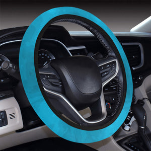 Aqua Shadow Dragon Steering Wheel Cover with Elastic Edge
