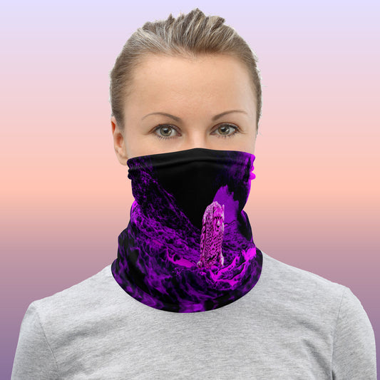 Cheetah Running on the Waves Neck Gaiter