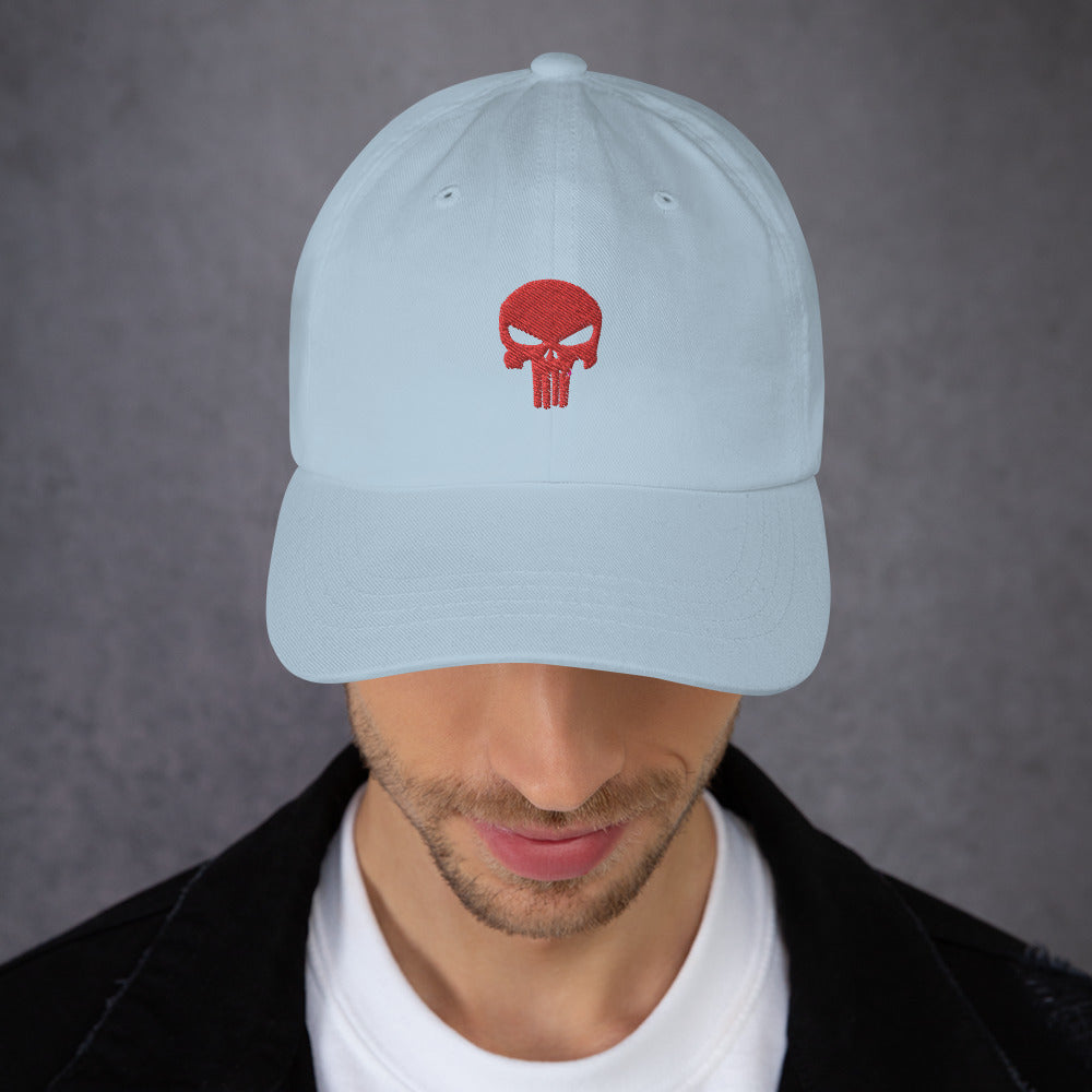 Red Skull Embroidered Dad Hat