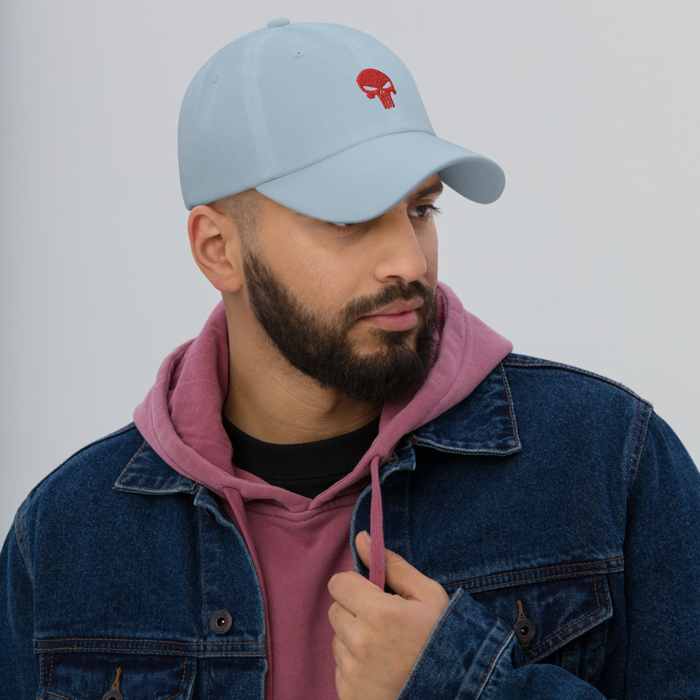 Red Skull Embroidered Dad Hat