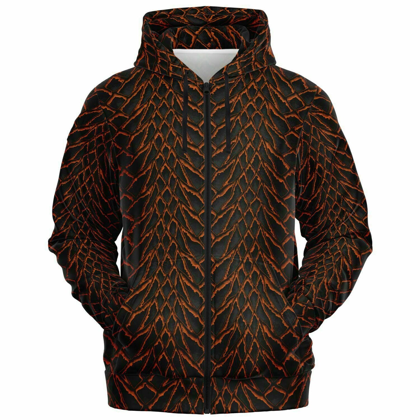 Molten Dragon Scale Zip Up Hoodie