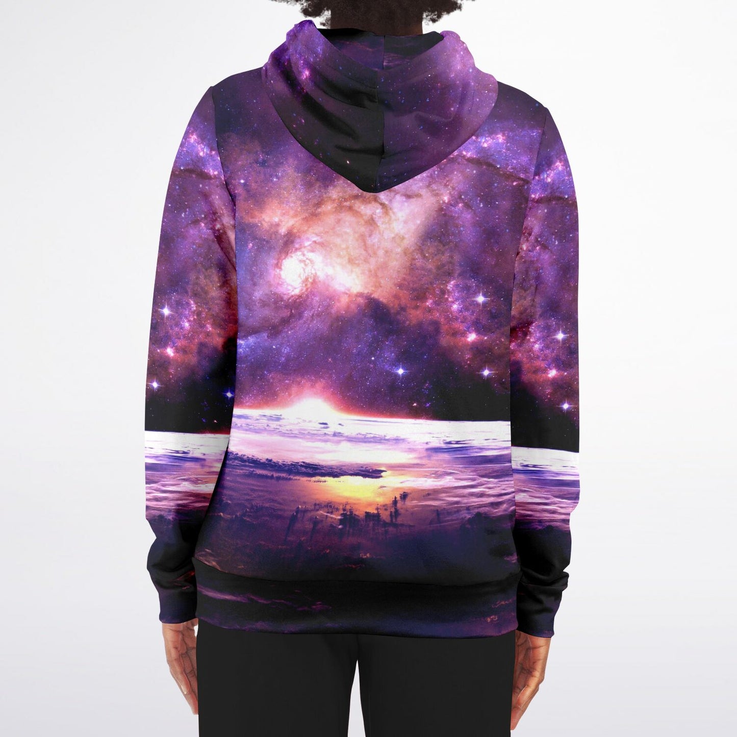 Purple Space Zip Up Hoodie