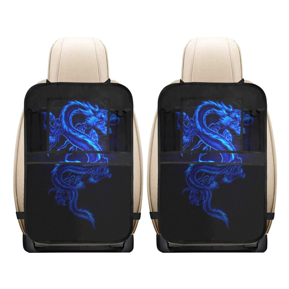 Blue Fire Dragon Car Seat Back Organizer (2-Pack)