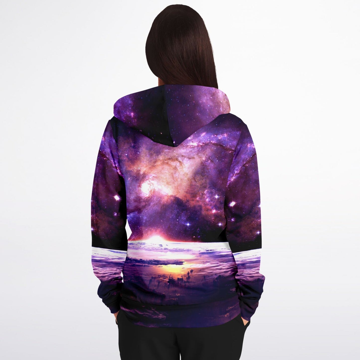 Purple Space Zip Up Hoodie