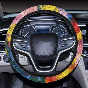 Monet's Carnations Steering Wheel Cover with Elastic Edge