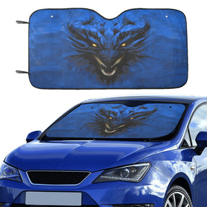 Rich Blue Shadow Dragon Auto Sun Shade 55" x 29.53"