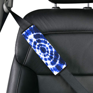 Blue Shibori Tie Dye Seat Belt Cover 7" x 10"