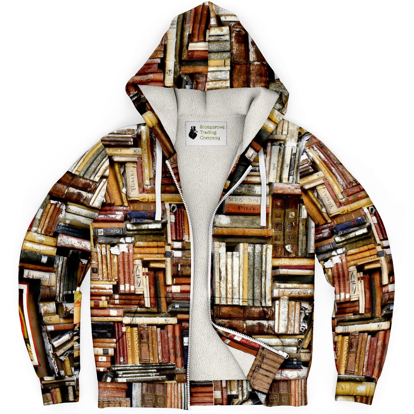 Bibliophile Zip Up Microfleece Hoodie