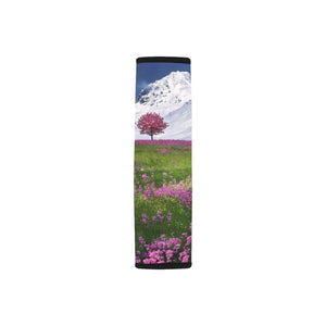 Mountains and Flowers Car Seat Belt Cover 7" x 10"
