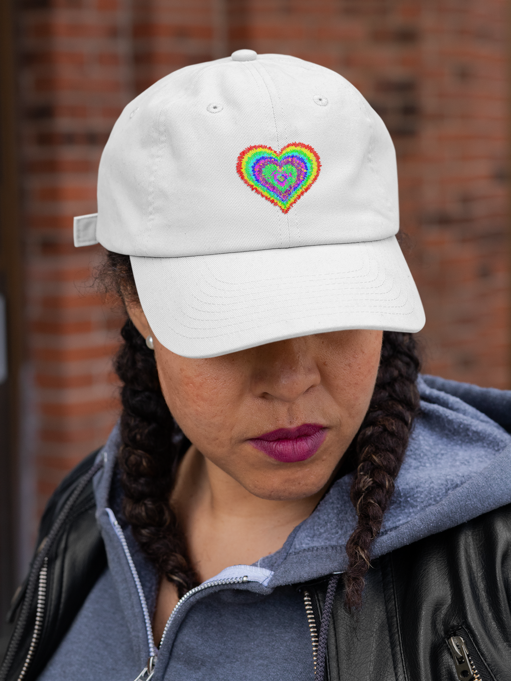 Rainbow Heart Cap