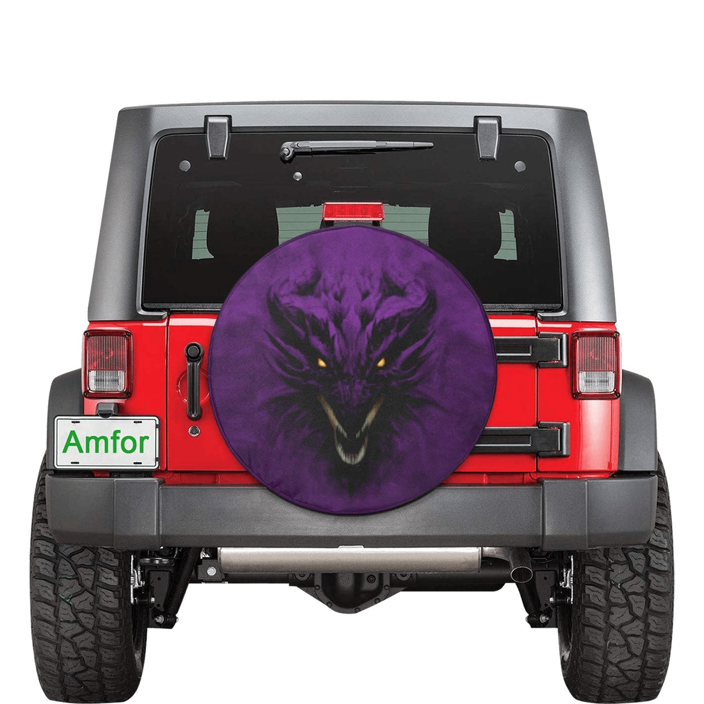 Purple Shadow Dragon Spare Tire Cover (Small) (15")