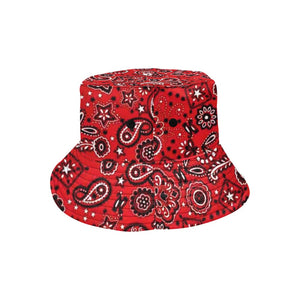 Red Bandana Bucket Hat