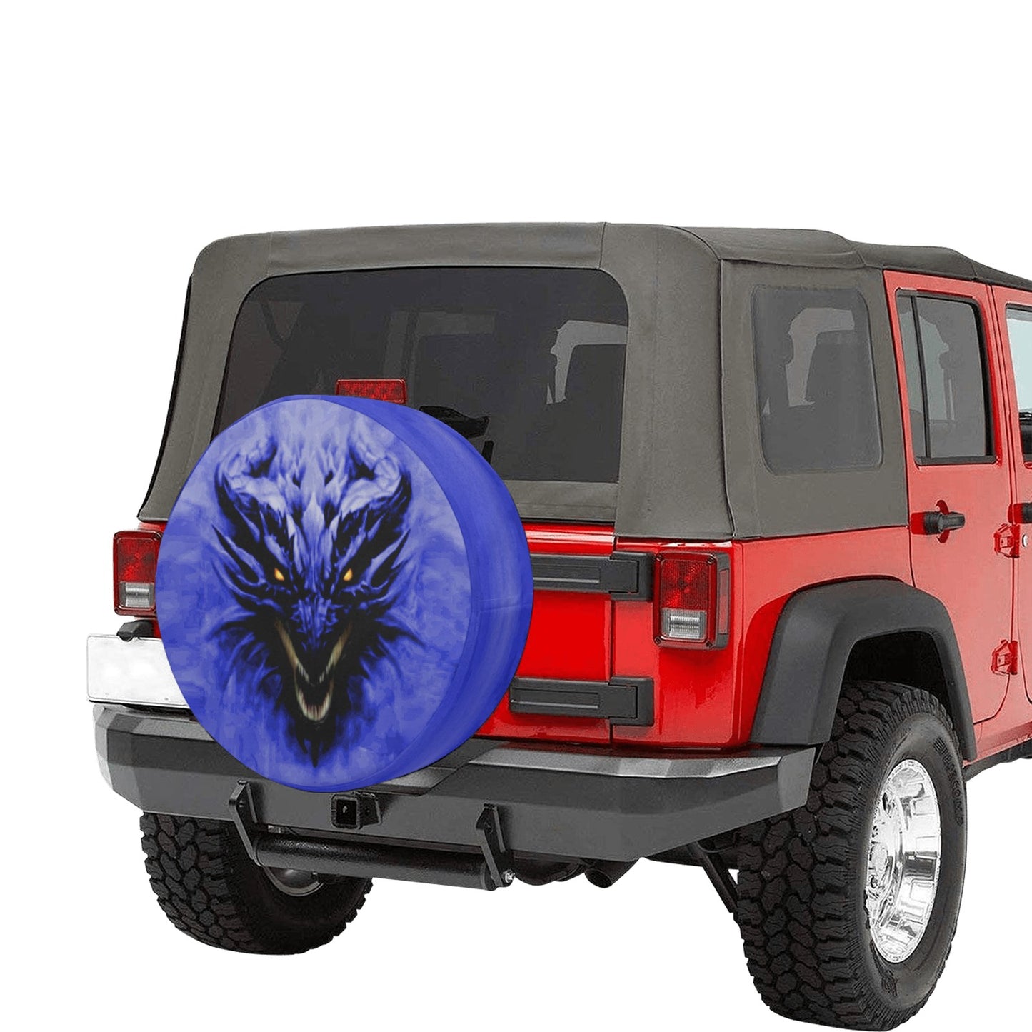 Blue Shadow Dragon Spare Tire Cover (Small) (15")