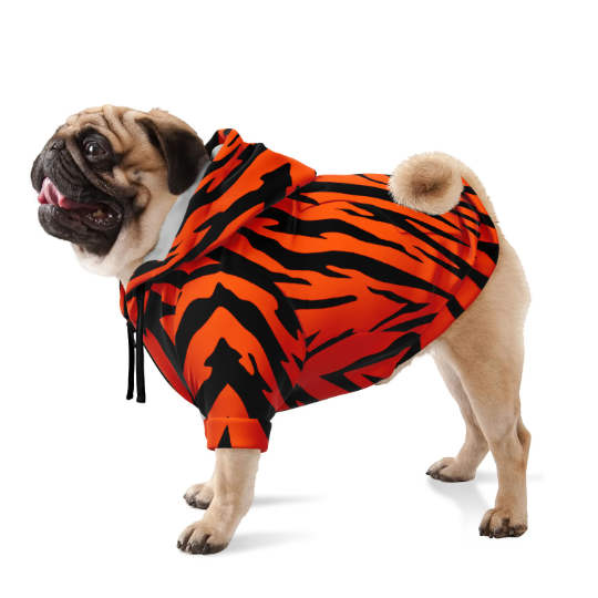 Bengal Tiger Stripe Dog Hoodie