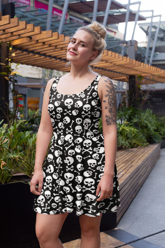 Skulls & Crossbones Skater Dress