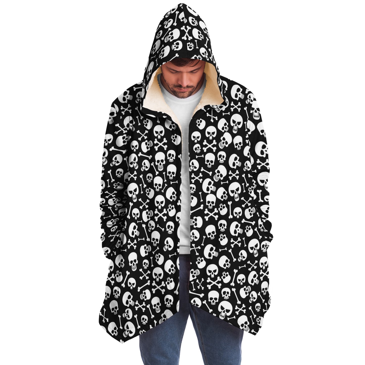 Skulls & Crossbones Hooded Cloak