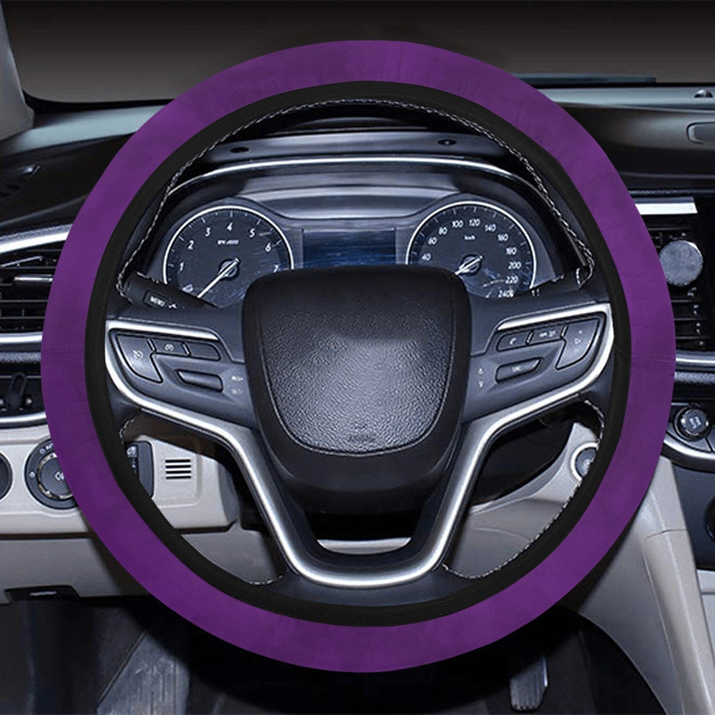 Purple Shadow Dragon Steering Wheel Cover with Elastic Edge