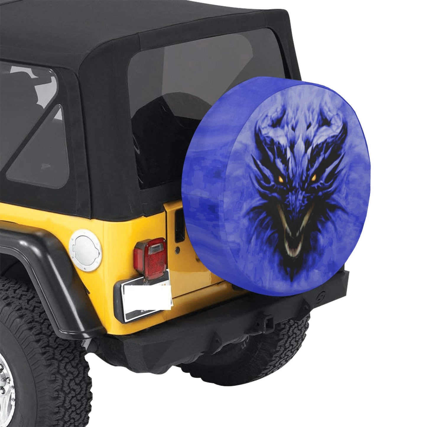 Blue Shadow Dragon Spare Tire Cover (Small) (15")