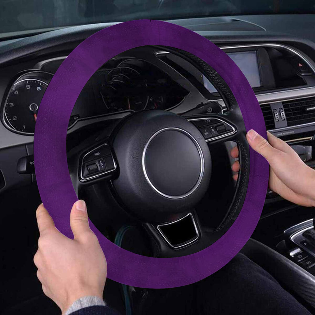 Purple Shadow Dragon Steering Wheel Cover with Elastic Edge