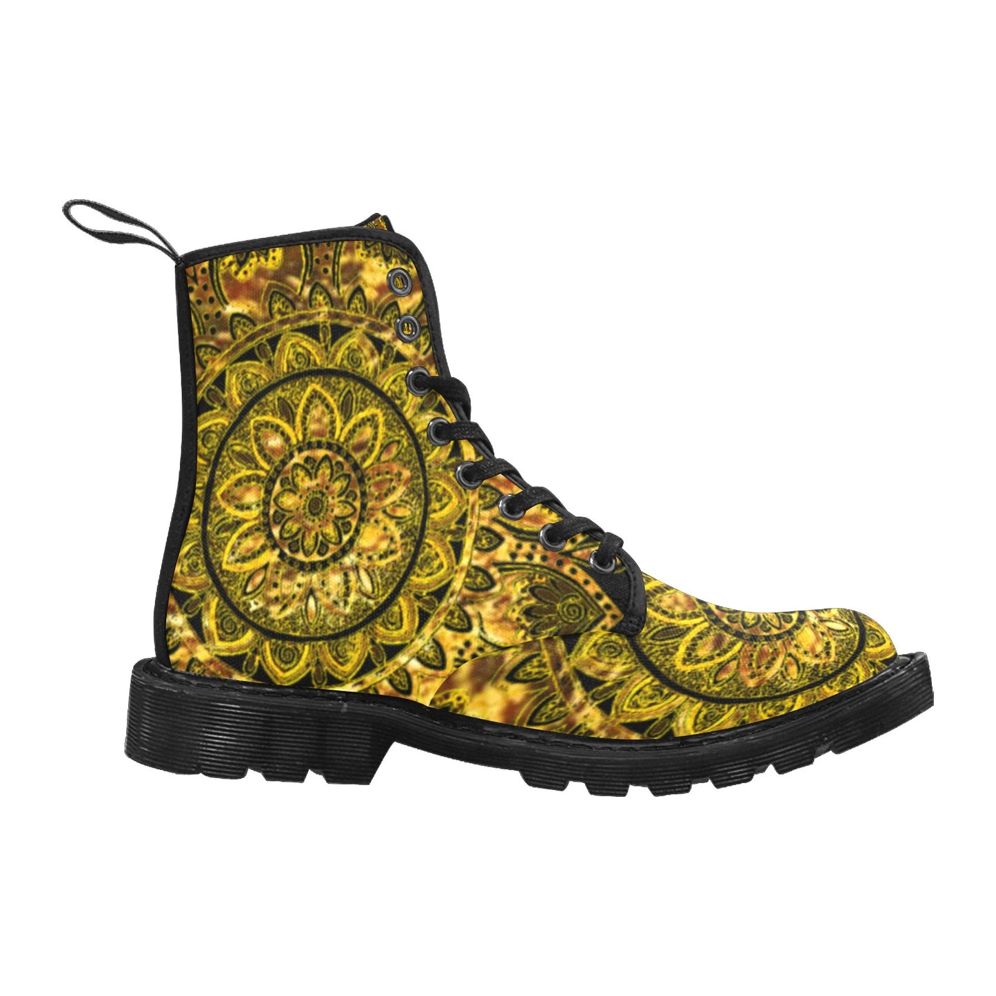 Tarnished Gold Mandala Women's Canvas Boots