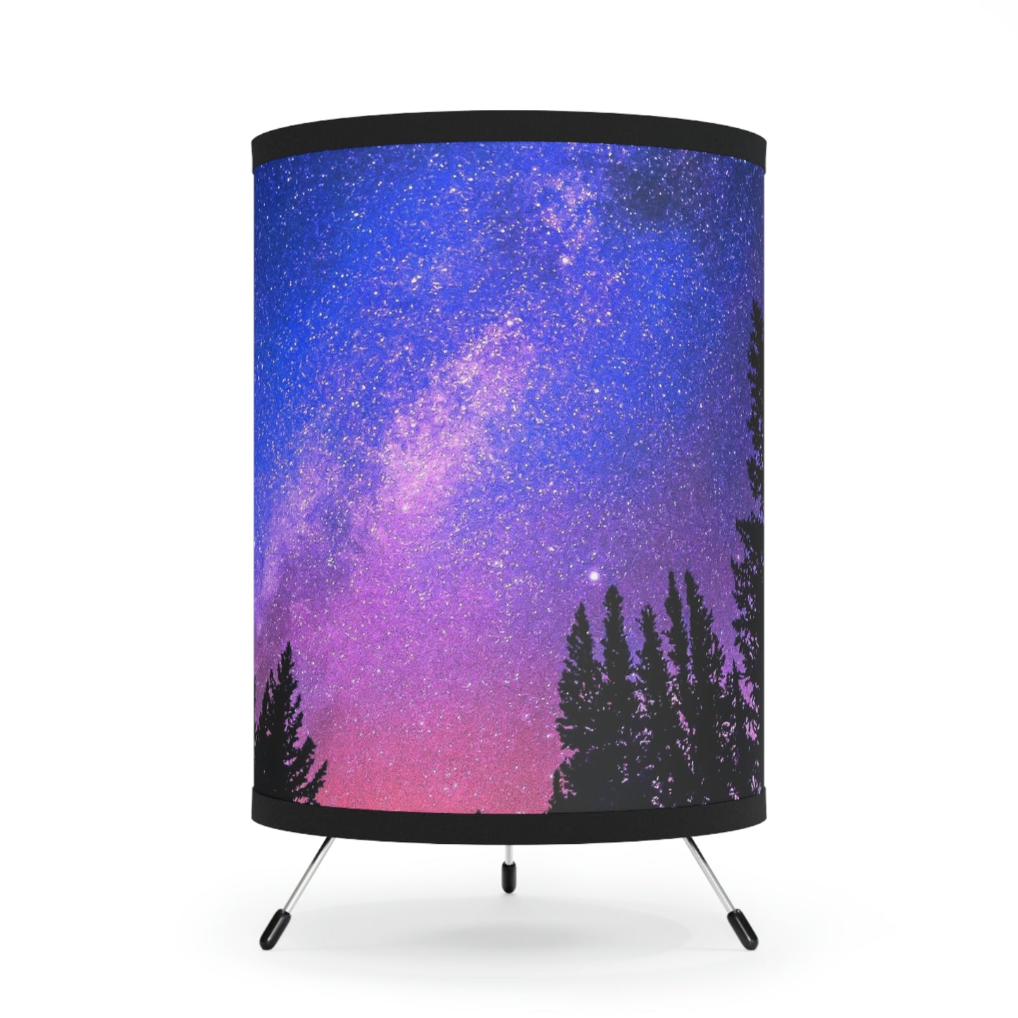 Vibrant Milky Way Printed Tripod Lamp