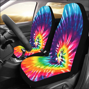 Rainbow Tie Dye Car Seat Covers (Set of 2)