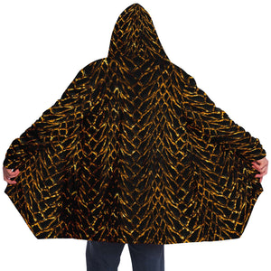 Molten Gold Dragon Scale Micro Fleece Cloak