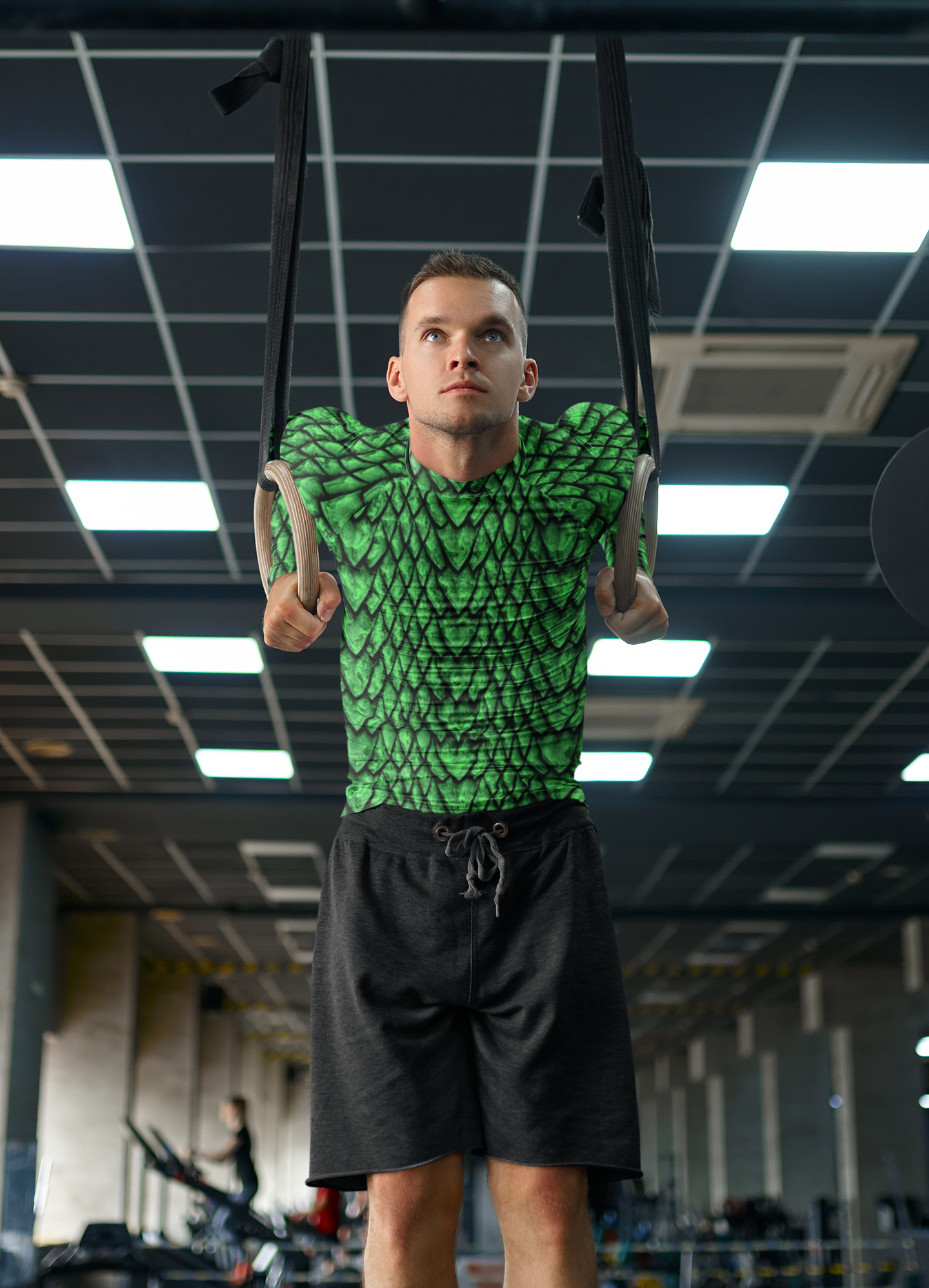 Emerald Dragon Scale Men's Rash Guard