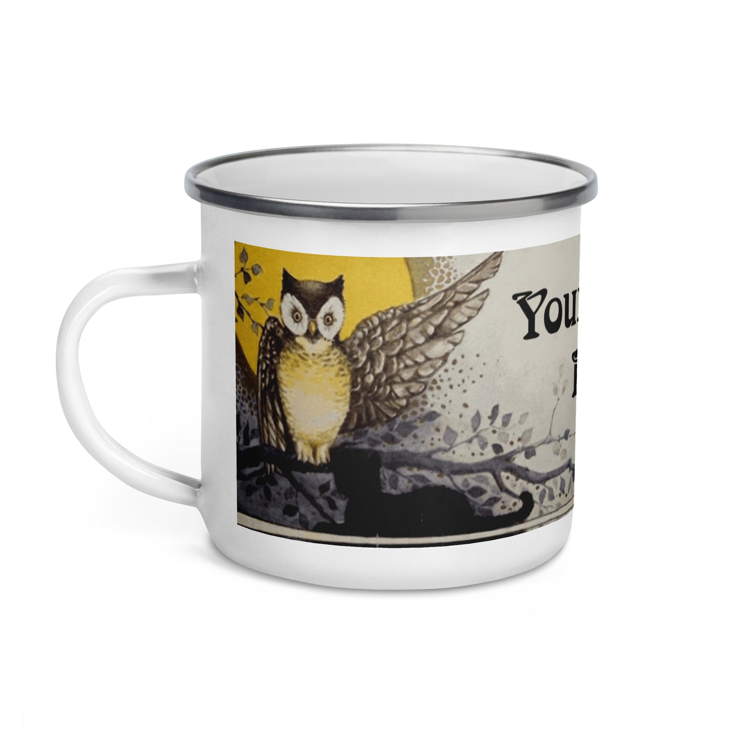 Halloween Owl Personalized Enamel Mug