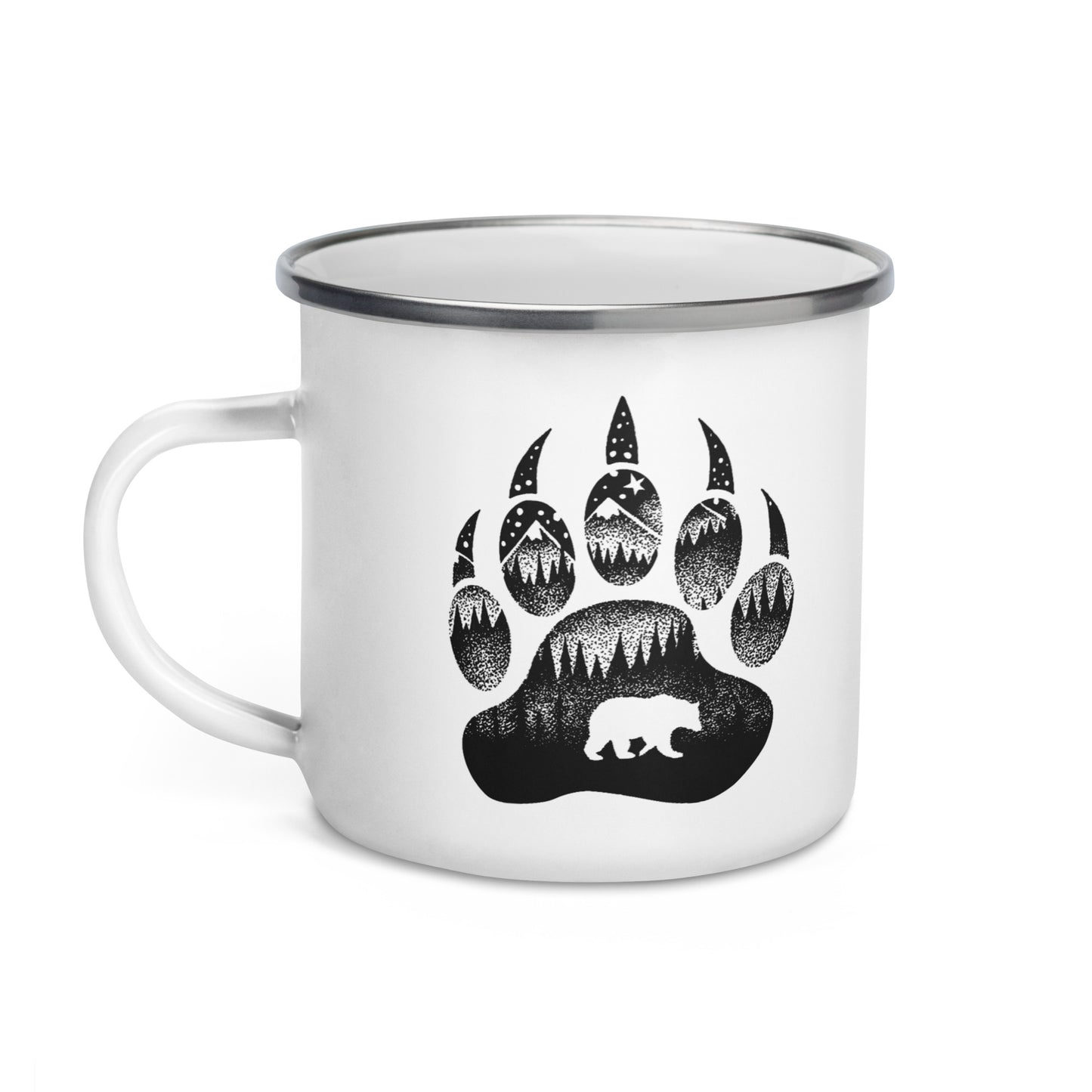 Bear Paw Enamel Mug