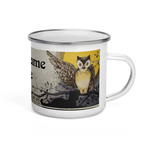 Halloween Owl Personalized Enamel Mug