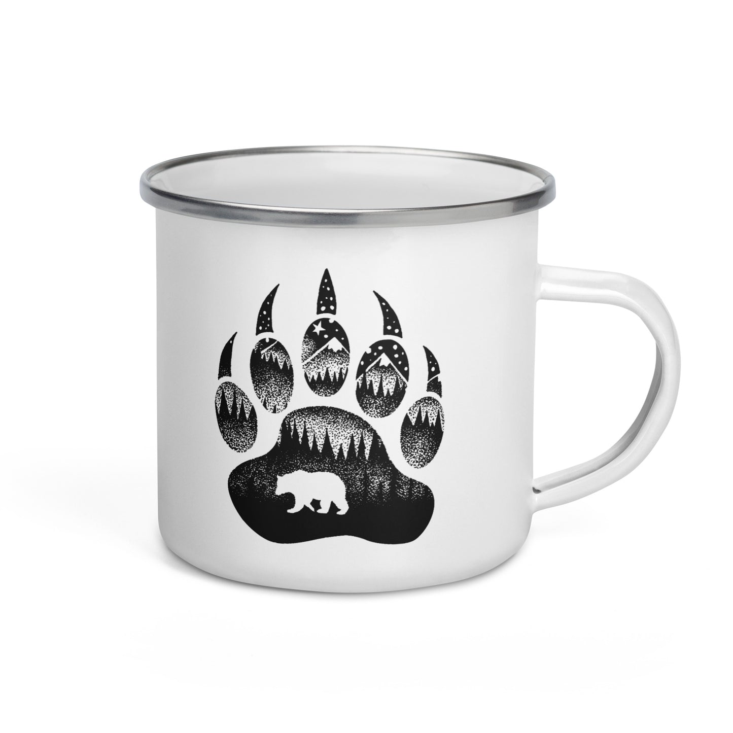 Bear Paw Enamel Mug